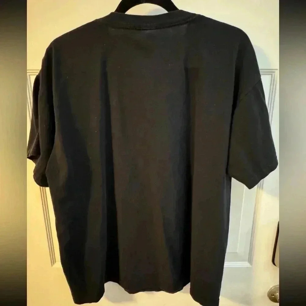 VTG Y2K Gothic Skeleton Playing Guitar Black Tshirt XL Unisex 100% Cotton Anvil - Picture 6 of 10